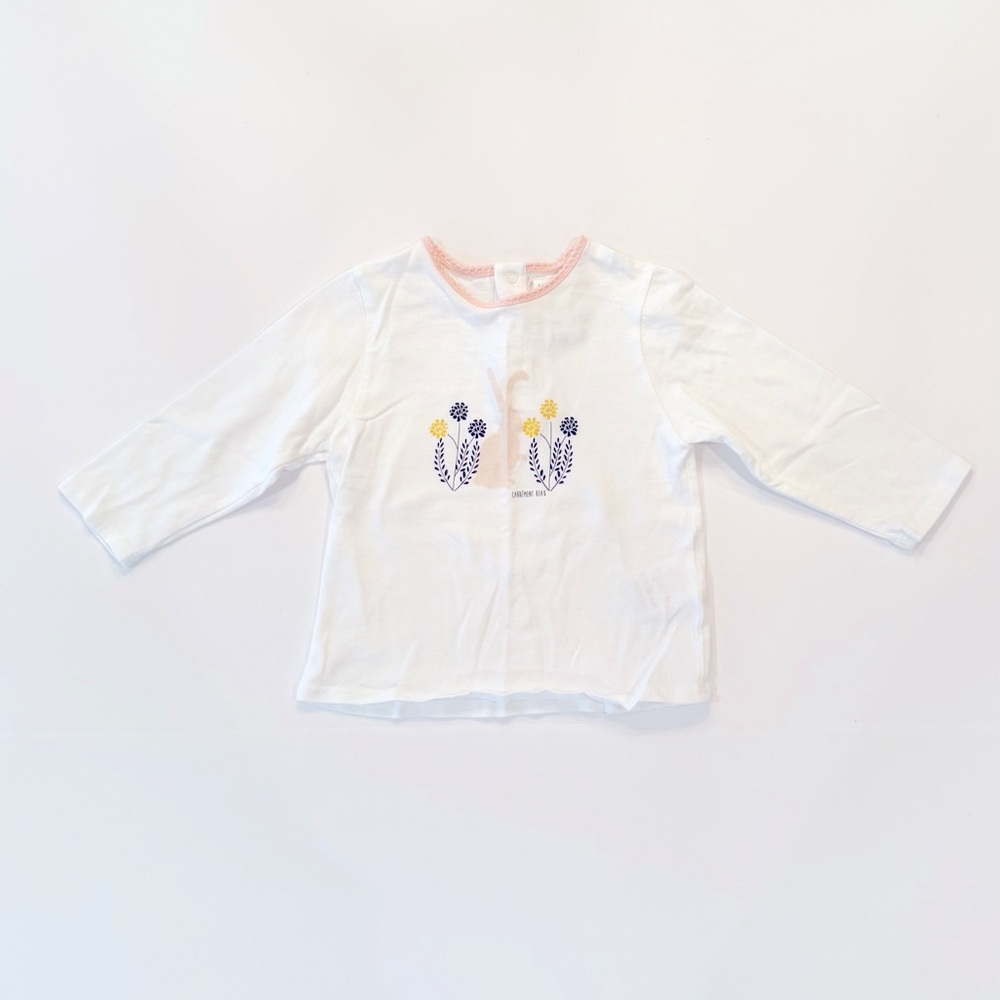 Carrement Beau 12M Long Sleeve Bunny Top